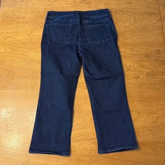 NYDJ Marilyn Dark Blue Straight Leg Jeans - Picture 3 of 13